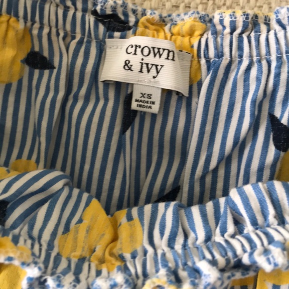 Crown & Ivy blue striped floral dress - Picture 4 of 4